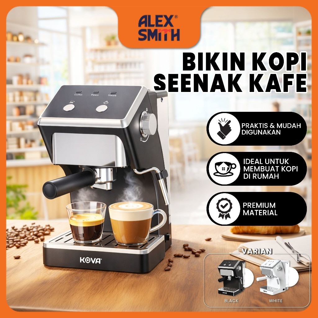 [COD] Kova Prezzo Coffee Grinder Mesin Pembuat Kopi Espresso 1.5L