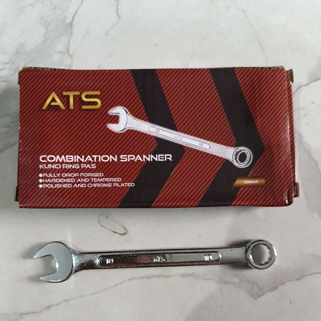 AUPSHOP 1BOX ISI 10PCS KUNCI RING PAS ATS 10MM RING PAS ATS ORIGINAL 10MM