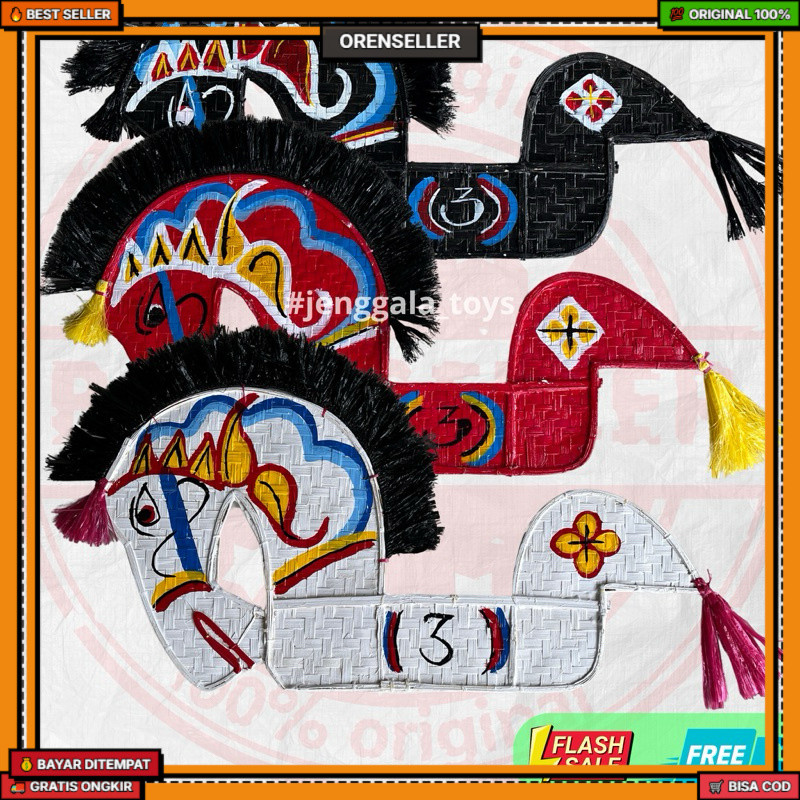 Termurah KUDA LUMPING / JARANAN / KUDA KEPANG BESAR / Kuda Lumping Anak / kuda bambu