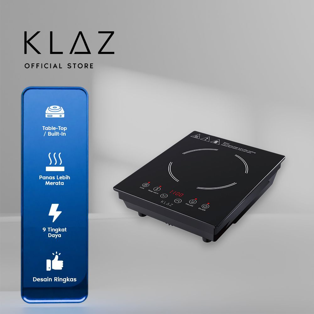 Klaz Kompor Listrik 1 Tungku Built-In 1100 Watt - Hitam Electric Stove Kompor Elektrik 1 Tungku Perl