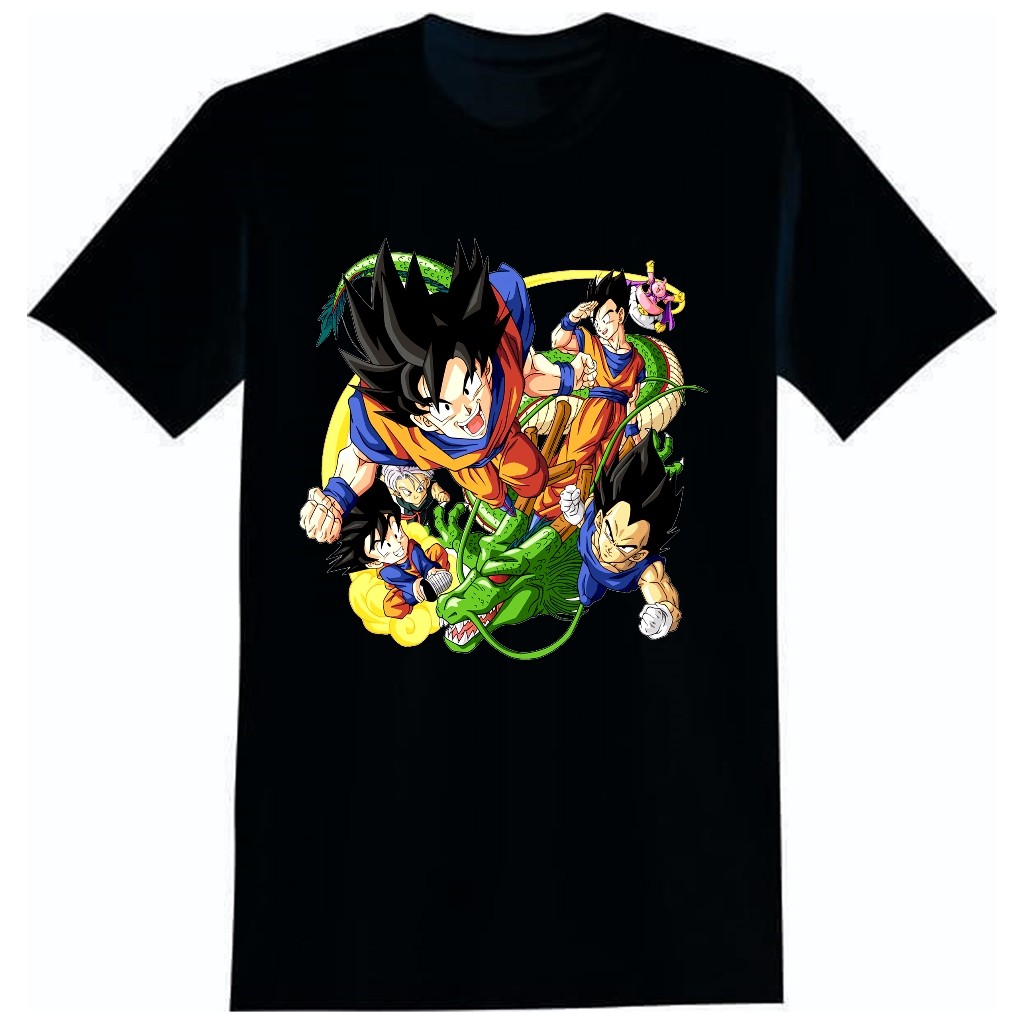COD KAOS ATASAN OBLONG DISTRO COWOK/CEWEK DEWASA LENGAN PENDEK MOTIF DRAGON BALL KEREN UKURAN S-XXL-