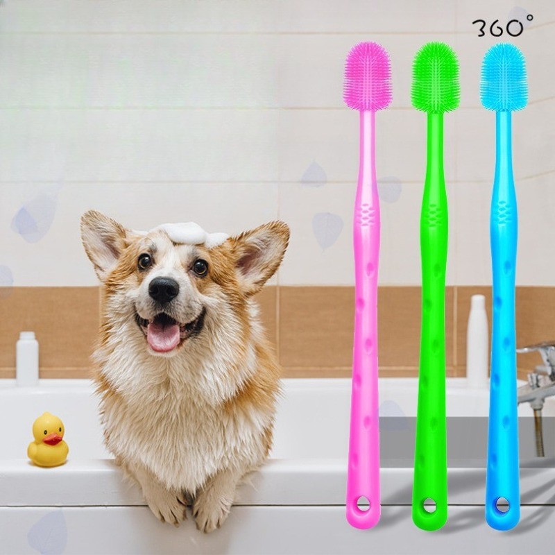 Toothbrush Silicone Dog Brush Pet Cat Toothbrush Small Dog Toothbrush Pet Teeth Cleaning Supplies