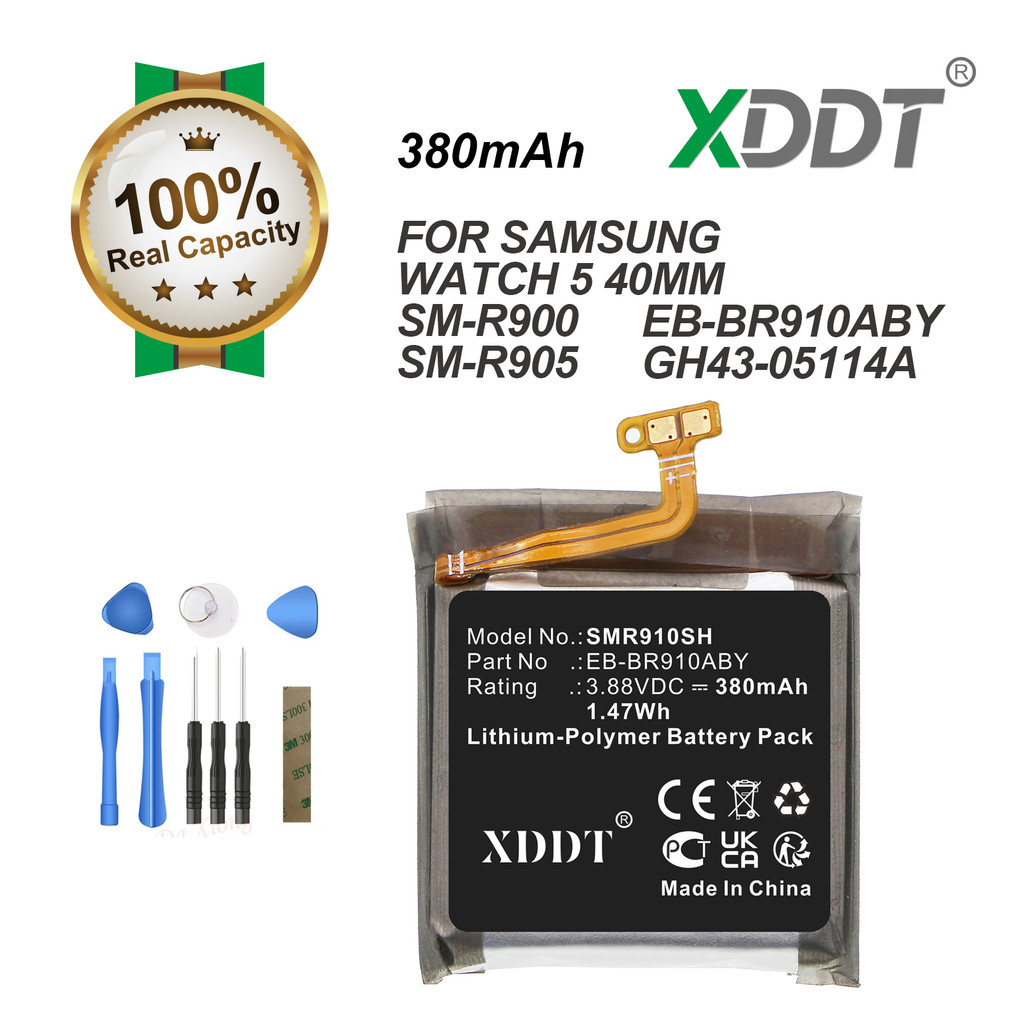 Smartwatch 380mAh Battery for Samsung Watch 5 40mm SMR900 SMR905 EBBR910ABY GH4305114A