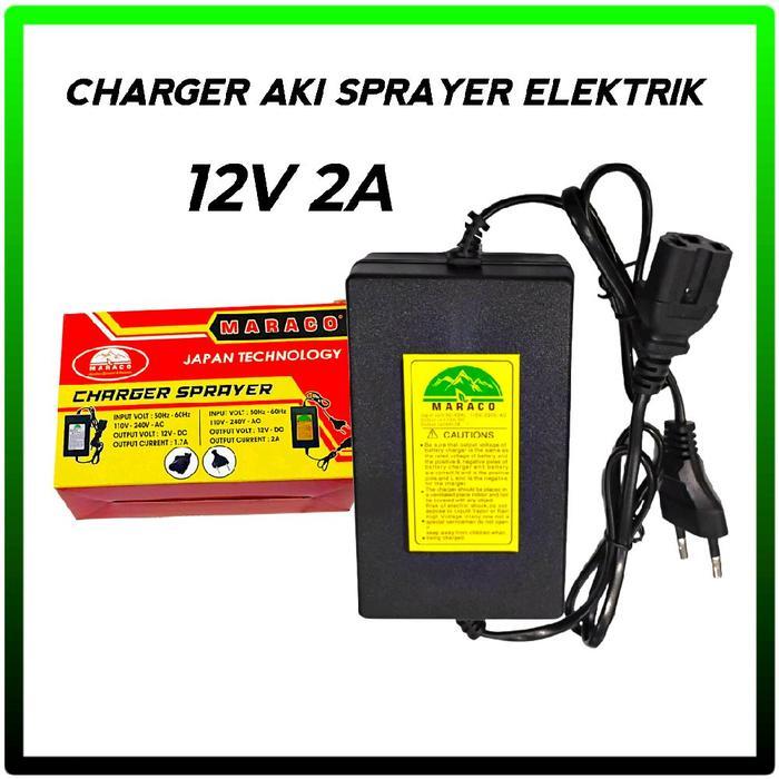 Promo Charger Aki Elektrik Hiu Original 12V 2.5A/ Cas Aki Sprayer Elektrik 2 Varian Berbeda - CHARGE