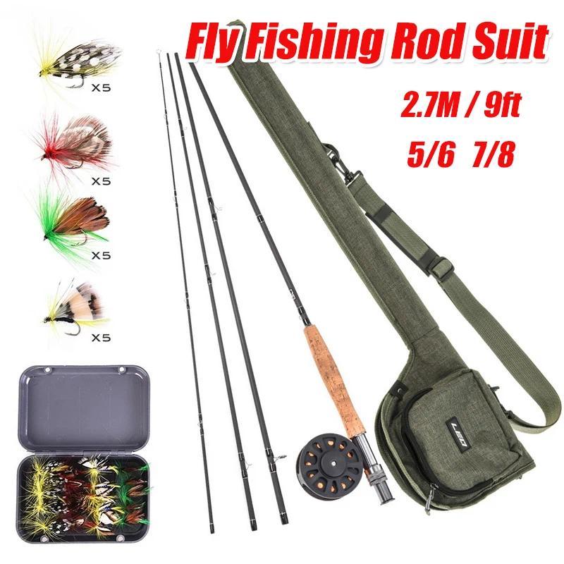 2.7M Portable Fly Fishing Rod 5/6 7/8 Fly Fishing Rod Suit With Fish wheel:belt line GLA #5/5#7/8 An