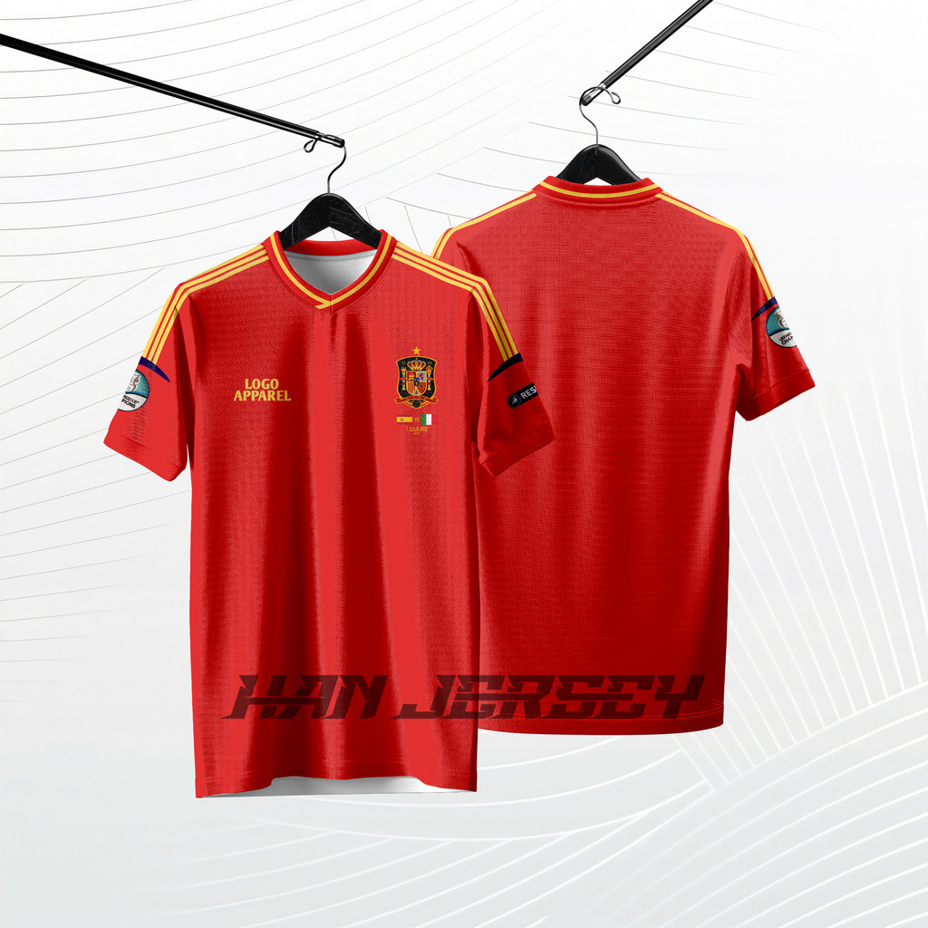 Jersey Full Printing Spanyol 2012 Gratis Nama dan Nomor Punggung