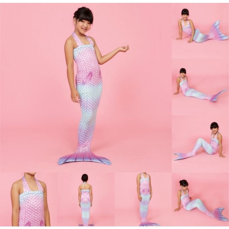 RAF Mermaid Baju Duyung Spesial Pelangi Baju Renang Trendy New Model Kostum Putri Duyung Anak