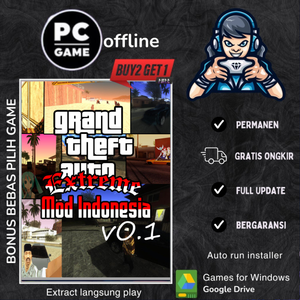 GTA SAN INDONESIA - GAME PC - GAME LAPTOP - GAME OFFLINE