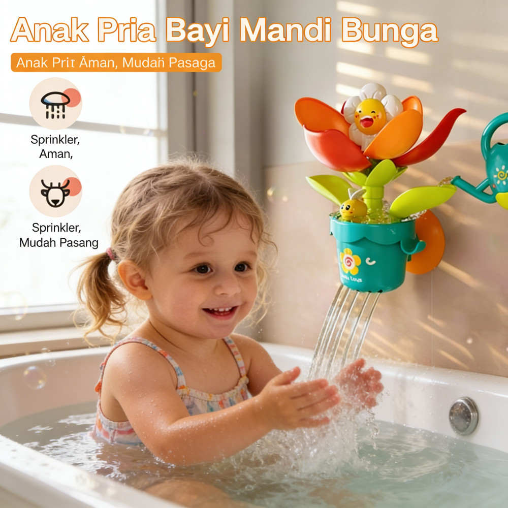 Anak Mandi Bayi Penyiraman Mainan Bunga Mainan Bunga Anak Sprinkler