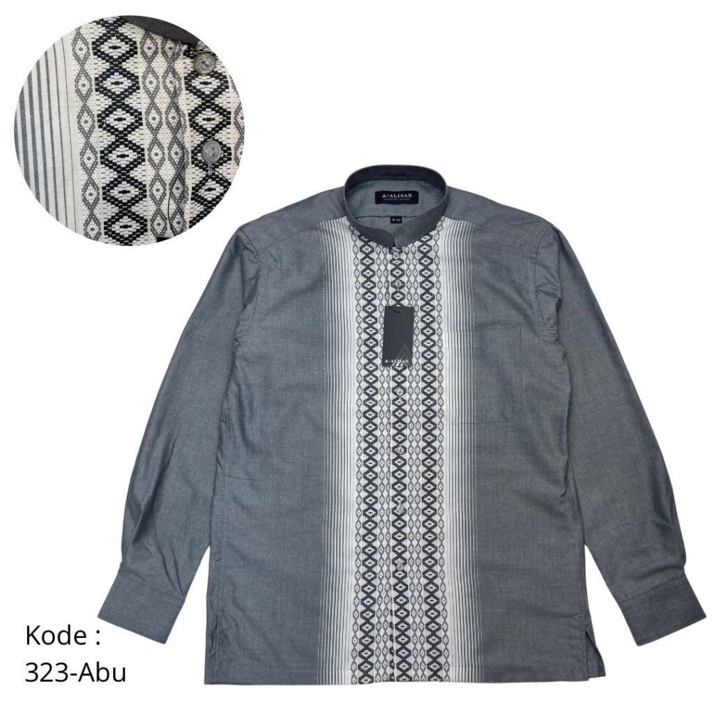 ALISAN Baju KOKO ALISAN Bordir Lengan Panjang Original Terbaru