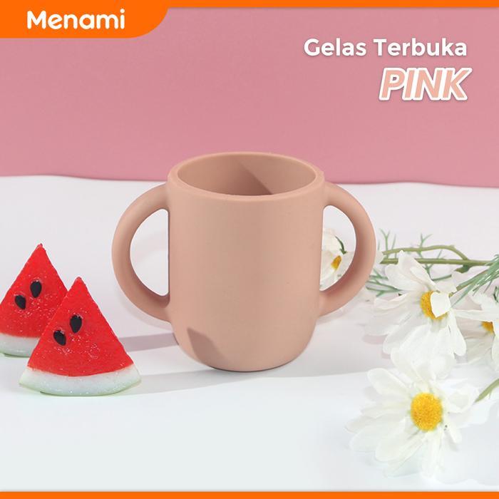 diskon Gelas MPASI Lembut & Tahan panas Menami 3-in-1  Dari Dot ke Sedotan Cuma Pakai 1 Gelas Bahan 