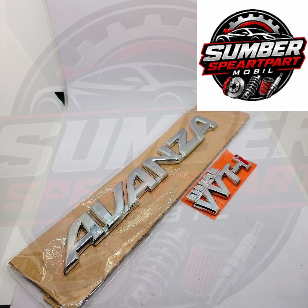 Emblem Logo Tulisan Avanza & Dual Vvti Original