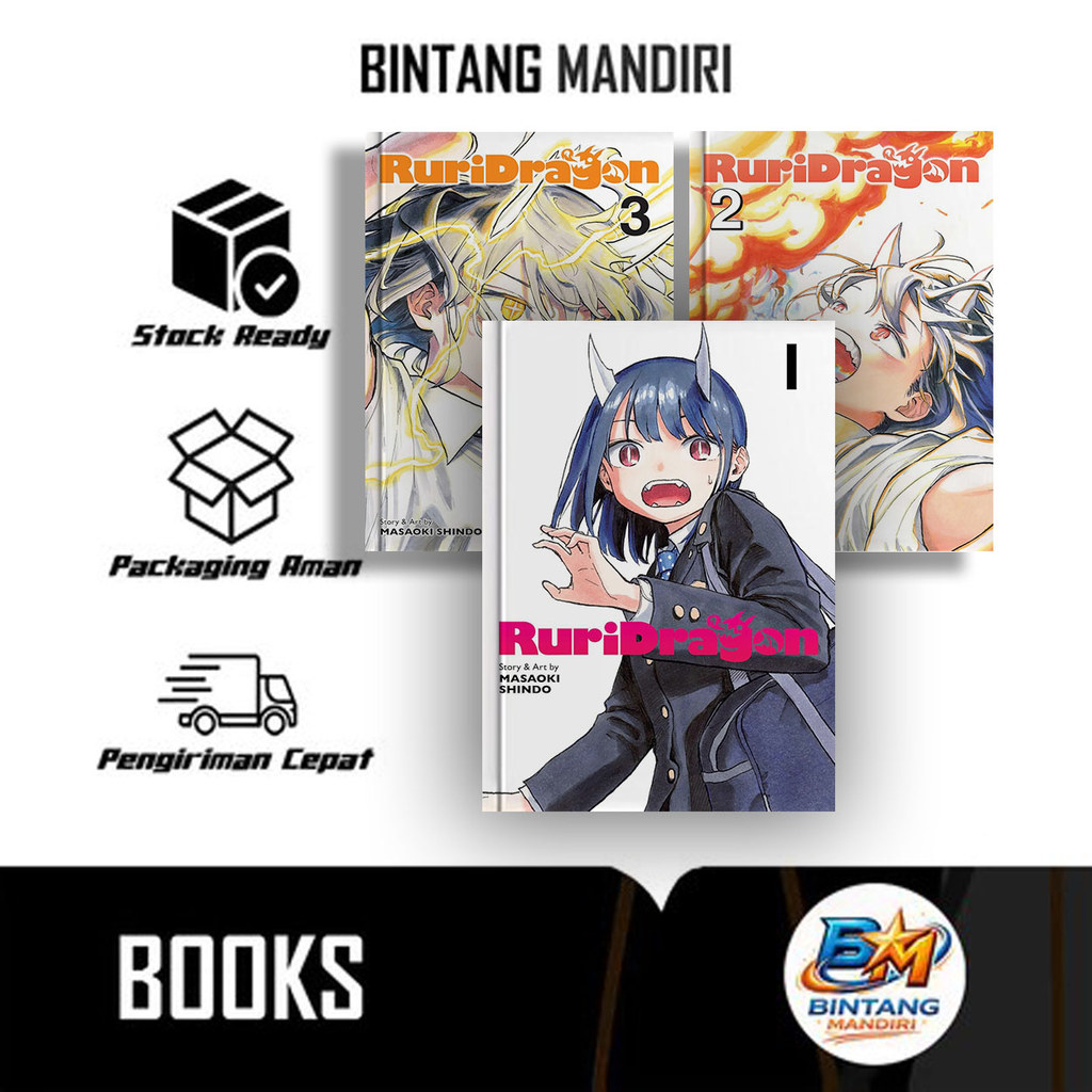 Komik Manga RuriDragon Manga, by Masaoki Shindo (3 Book Series)