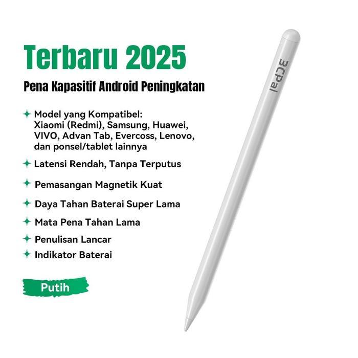 NEW= Mall 3CPAL Stylus Pen iOS Android Universal for Tablet HP Samsung Huawei Xiaomi Redmi Advan Tab