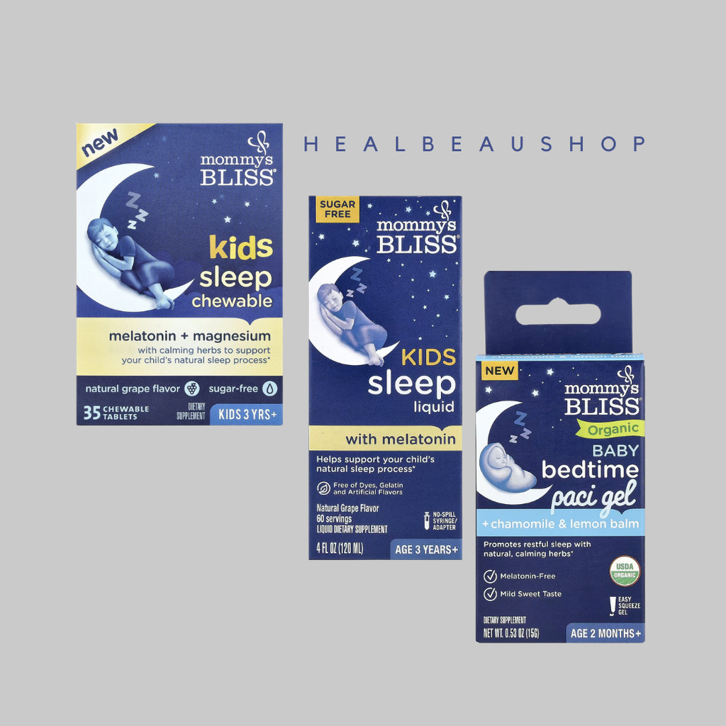Mommy's Bliss Melatonin  Kids Sleep Calming Melatonin Magnesium chewable Ori US