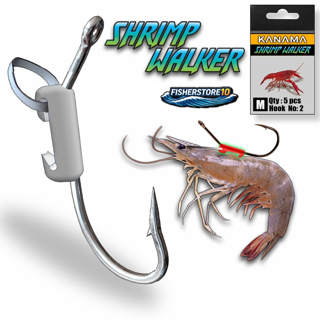 FISHER STORE Mata Kail Asli Umpan Udang Hidup Dgan Kaki Lembut Memancing Vaname Kanama Smart Bait