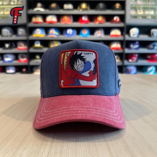 Topi Capslab x One Piece Monkey De Luffy Denim Hat Original