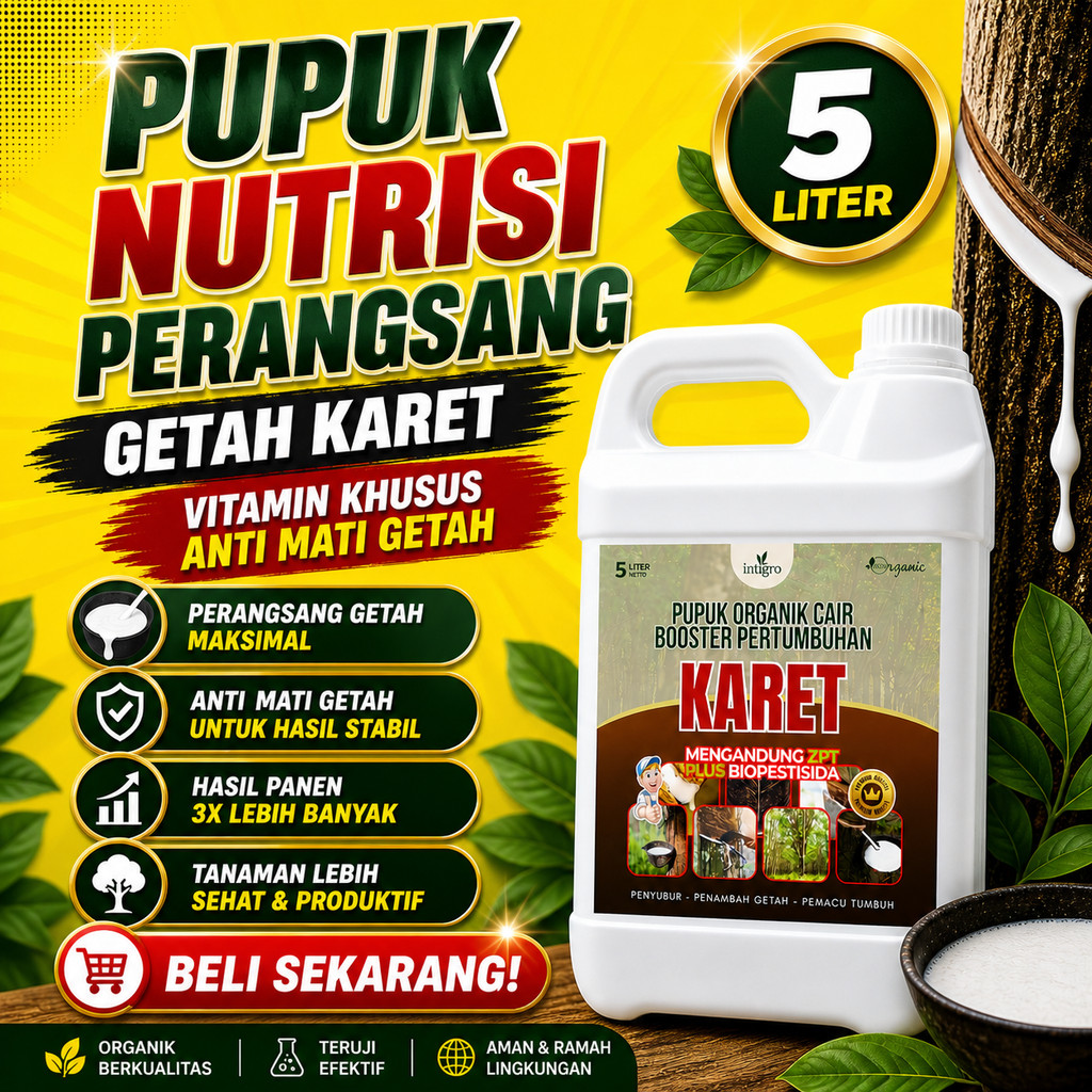5 L Pupuk Karet Penambah Getah Mati / Pupuk Tanaman Karet / Pupuk Karet Mati Getah / Pupuk Karet Cep