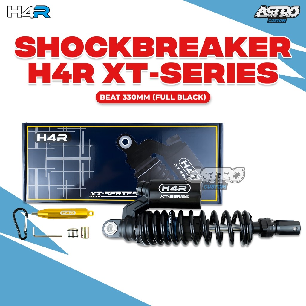 H4R Shockbreaker XT Series Beat Scoopy Fi Mio All Series 330MM Single Shock Racing Suspension Matic