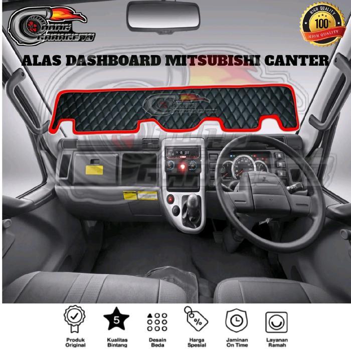 Ready Alas / Cover Dashboard Kulit Mitsubishi Canter Motif Wajik Aksesoris Car - merah, CANTER