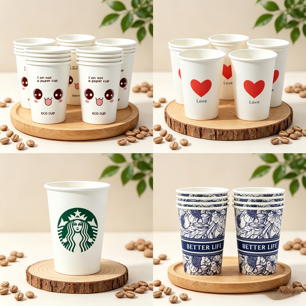 [50pcs] Cangkir kertas sekali pakai Gelas Kertas Paper cup single wall 8oz 12oz Tahan Panas Anti Boc
