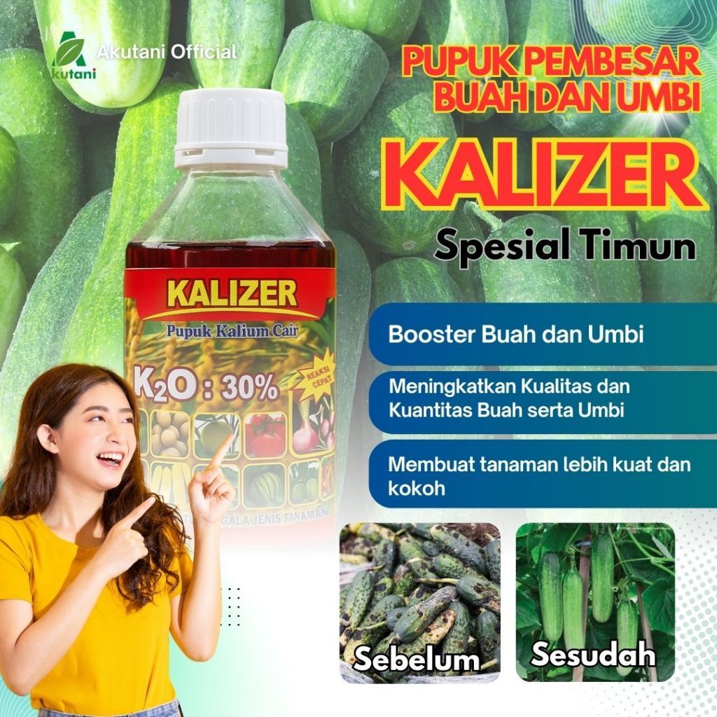 Pupuk Tanaman Cair KALIZER Kalium Vitamin Tanah Spesial | Pupuk Cair Kalium | Pelebat Buah, Batang K