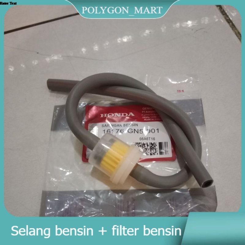 Saringan Bensin Magnet Transparan Universal + Selang & Klem | Filter Bensin Motor