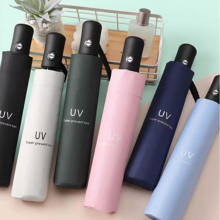Payung Lipat Otomatis Polos Anti UV Payung Umbrella Panjang Dewasa Payung Lipat Kuat Dan Tebal