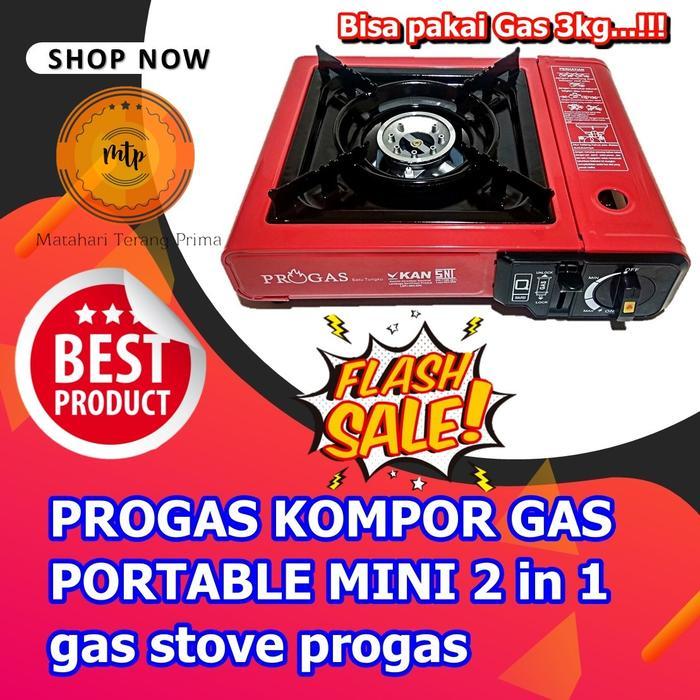 PROGAS KOMPOR GAS PORTABLE MINI 2 in 1 gas stove progas/kompor camping