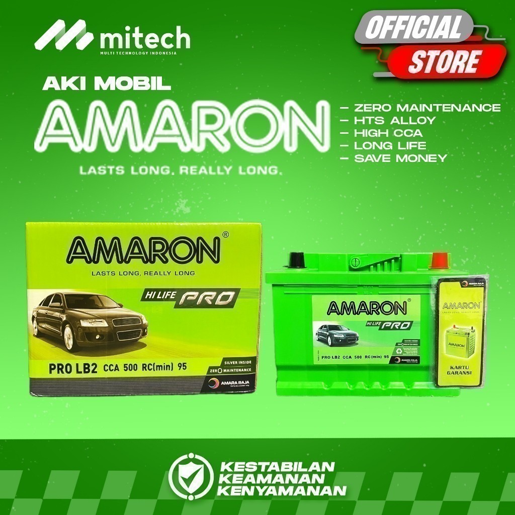 Amaron Hi Life Pro Aki Kering Mobil Peugeot 406 DIN 66 / 555-59 12V / 66Ah
