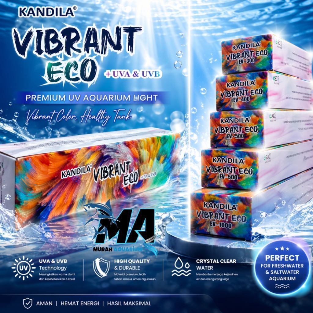 LAMPU KANDILA VIBRANT ECO EV 300 / EV 400 / EV 500 / EV 600 / EV 800 / EV 1000 + UVA & UVB LED ATAS 