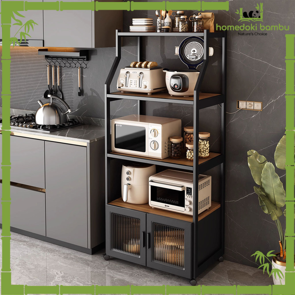 Homedoki Rak Dapur/ Lemari Dapur Serbaguna/Rak Dapur Serbaguna/Rak Penyimpanan Barang/Rak Dapur Serb