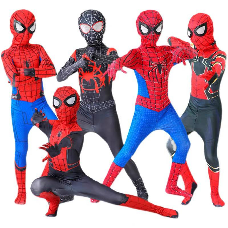 Kostum Spiderman Cosplay Halloween Baju Superhero Anak Dewasa Laki Laki Spiderman Iron Laba Laba | R