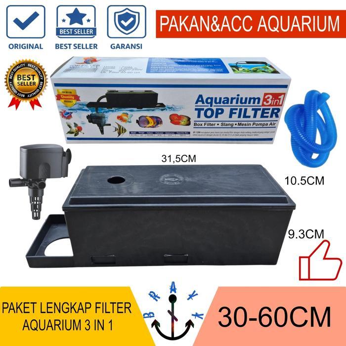 Filter Pompa Komplit Top Filter Box Aquarium 3 In 1 Top Filter SP 1200 Garansi (BOX LEBIH BESAR)