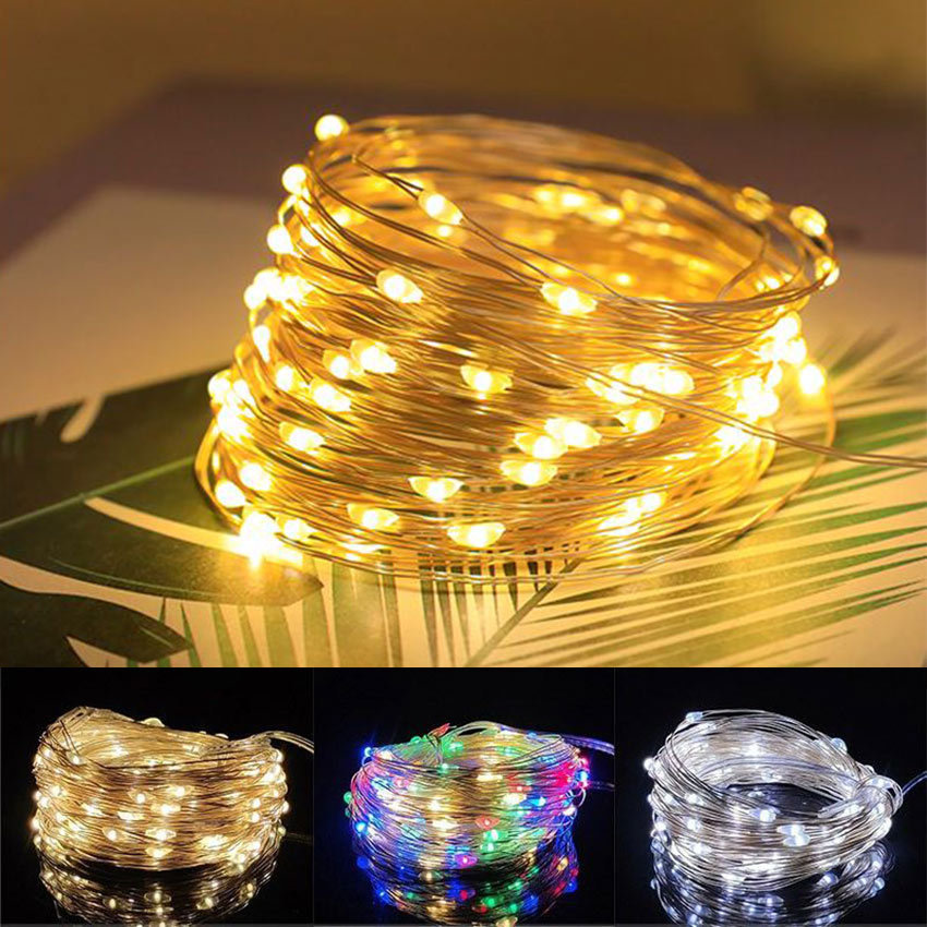 Lampu LED strip 20Meter dengan Remot tahan air Glamping Light Lamp Tenaga Batre Listrik Lampu Hias B