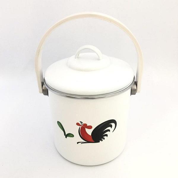 Kedaung Rantang Makan Kukuruyuk Single Lunch Carrier with Plastic Insert - Putih