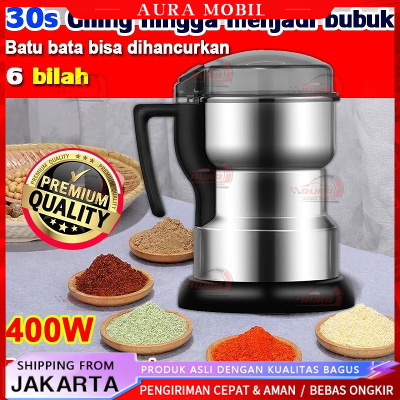Batu bata bisa pecah Alexd Mesin bubuk tepung Penggiling kopi 400g Grinder Herbal Biji Kacang Obat M