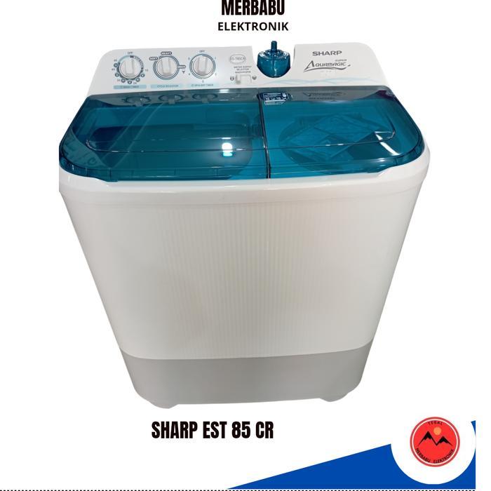 mesin cuci SHARP 2 tabung Aquamagic EST 85 CR /8kg