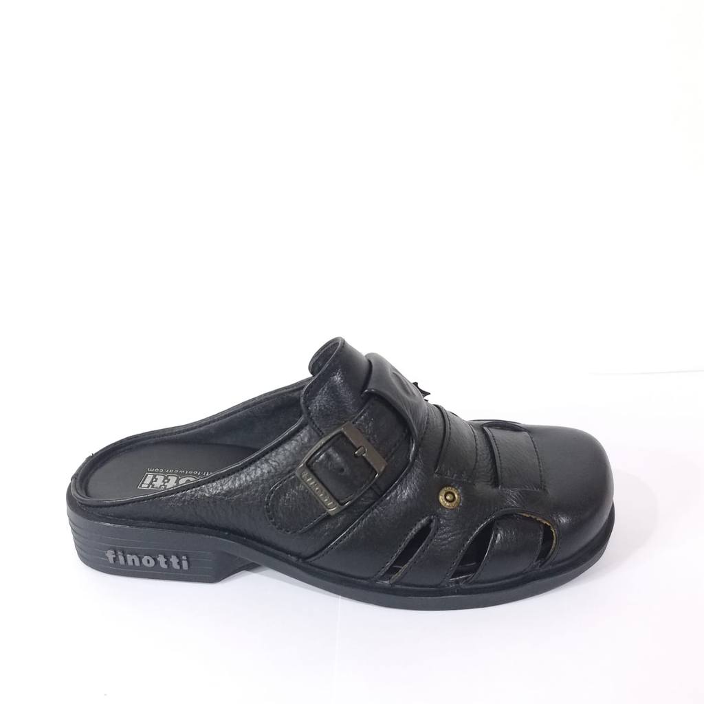 Finotti B 512 Sepatu Sandal Cowok Kulit Premium / Sendal Selop Pria Klasik / Sandal Bakpao Casual