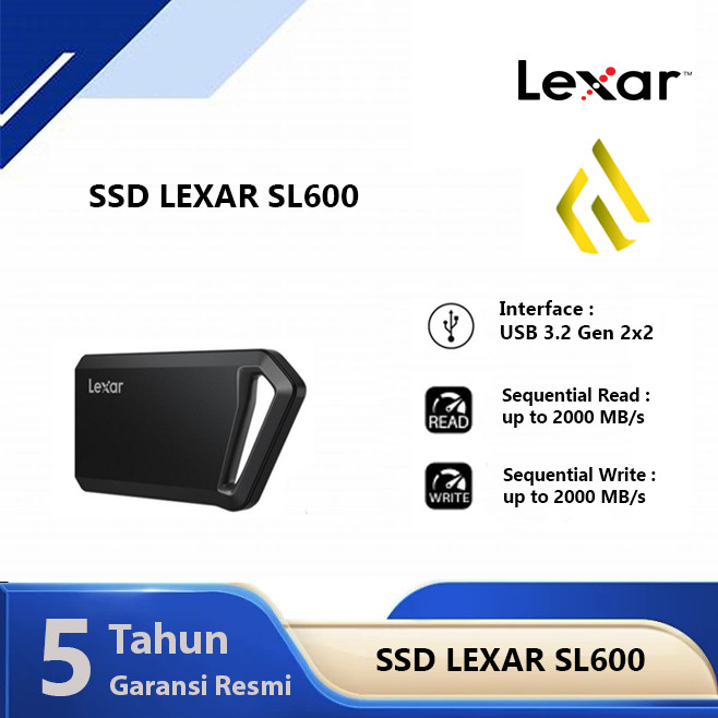 SSD Lexar SL600 1TB - SSD Eksternal Portable USB-C USB-A