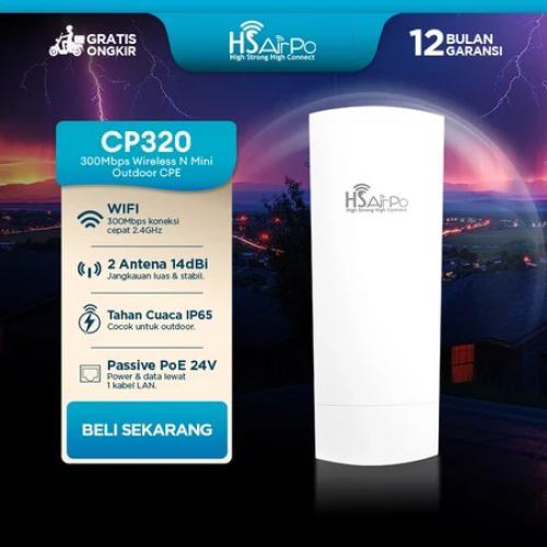 HS AIRPO CP320 2,4GHZ 500MW WIRELESS OUTDOOR CPE ATHEROS AR9341