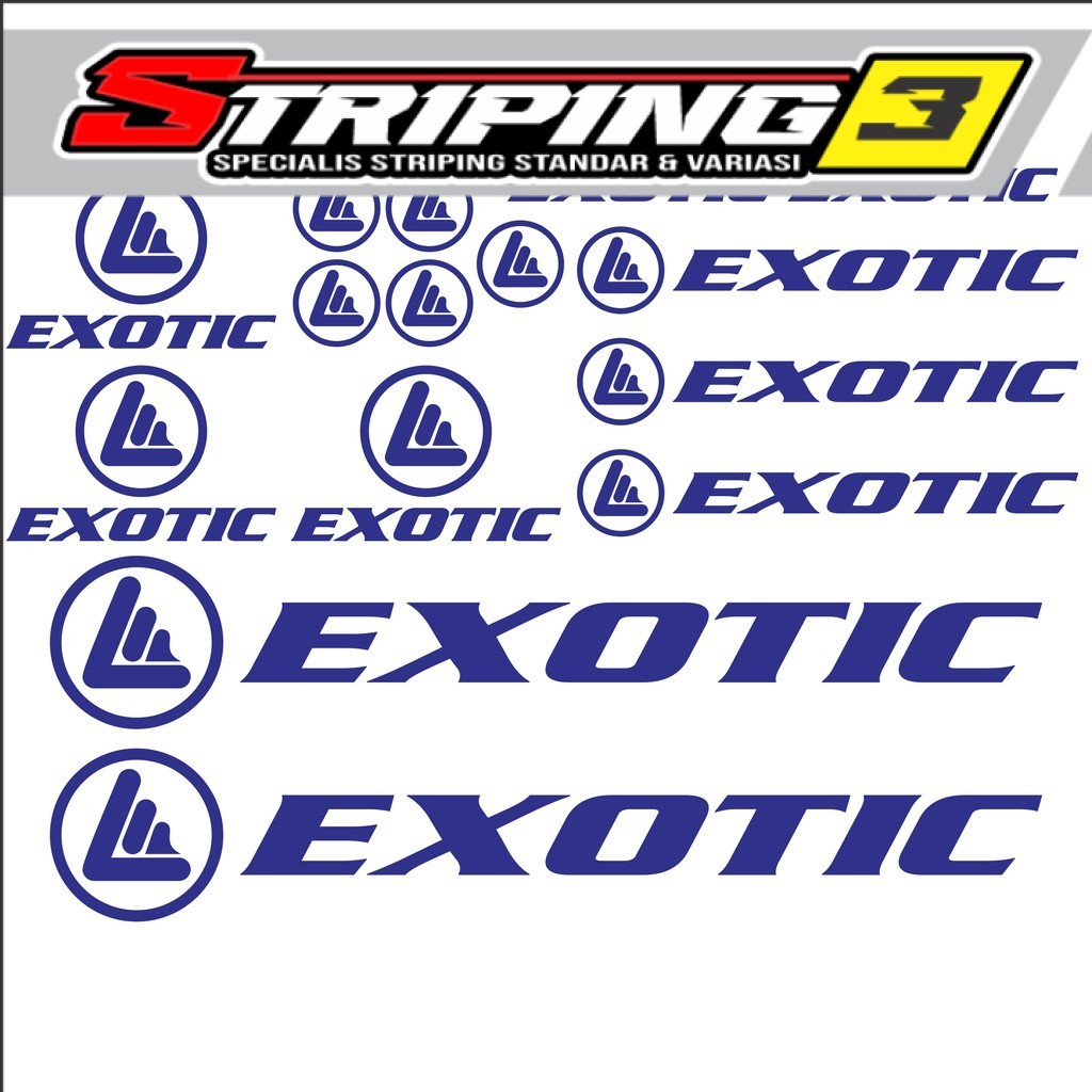 cutting stiker/sticker sepeda exotic