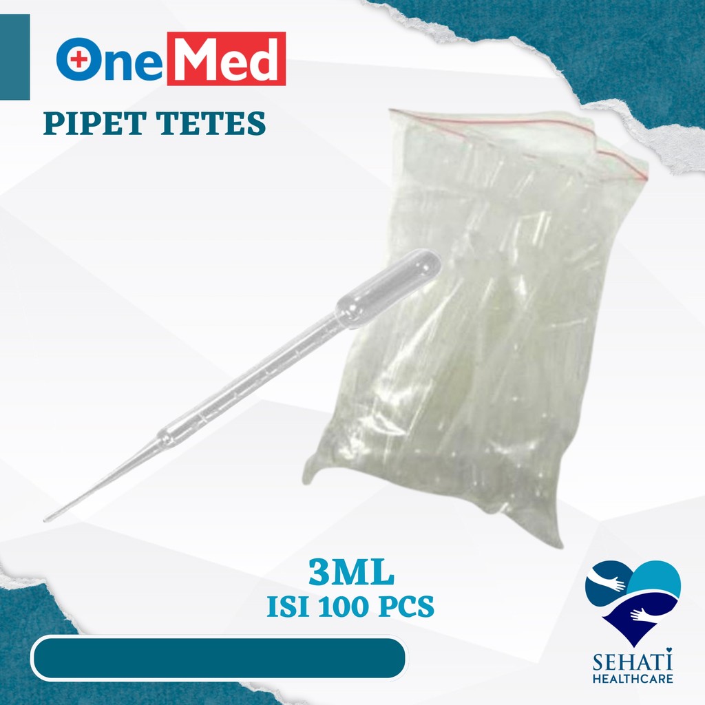 Pipet Tetes Plastik 3 ml cc 100 pcs Pasteur Dropping Drop Liquid AS005 Kesehatan