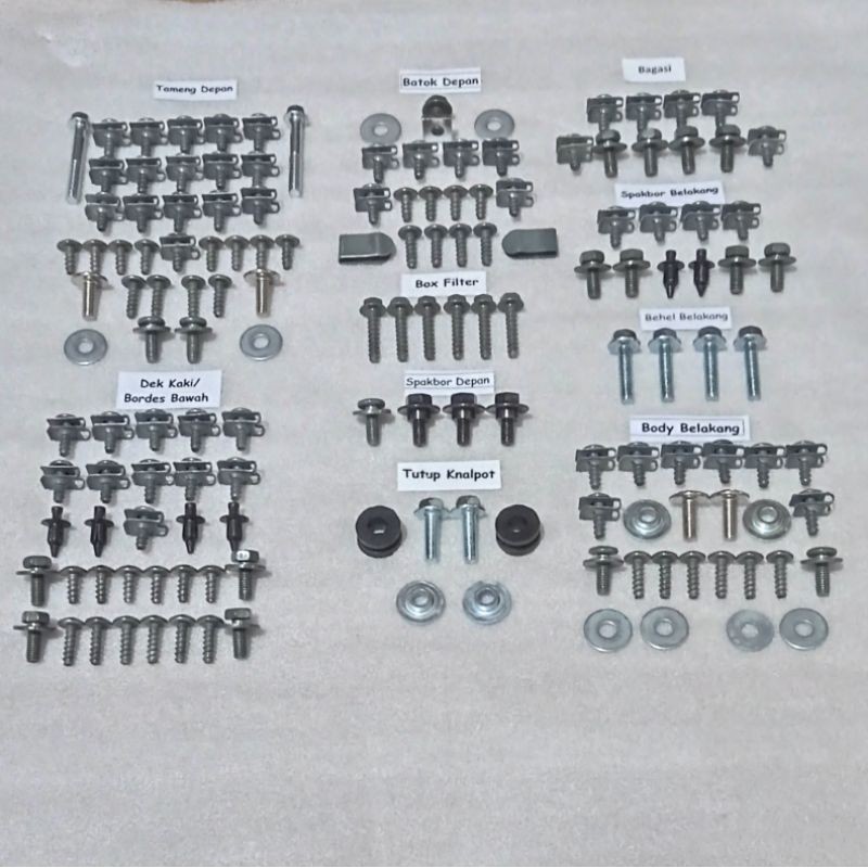 COD / Baut Full Set Cover Bodi Body Yamaha Fino 115 PGM-FI / Baut Full Set Cover Body Bodi Yamaha Fi