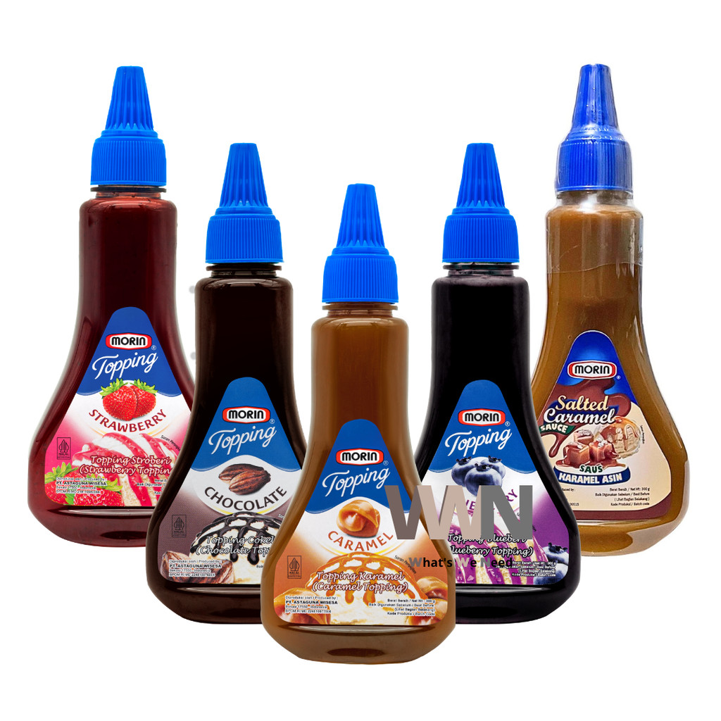 Saus Topping Aneka Rasa Cokelat, Stroberi, Blueberry, Karamel, Asin untuk Es Krim, Wafel, dan Pancak