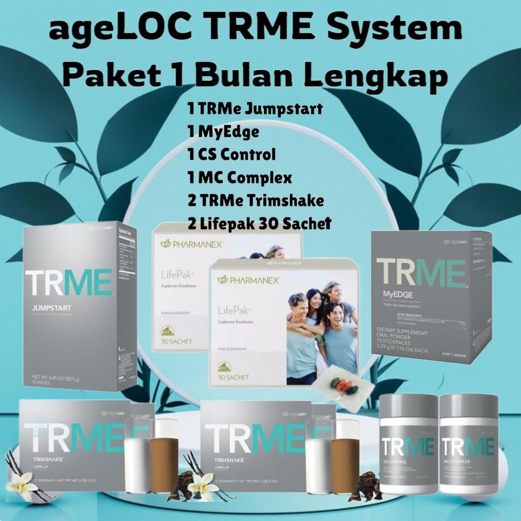 [ NURI SKIN ] ageLOC® TRME System 1 Bulan Sistem Paket Diet 30 Hari Lengkap new pack TR90 TWS Pengel