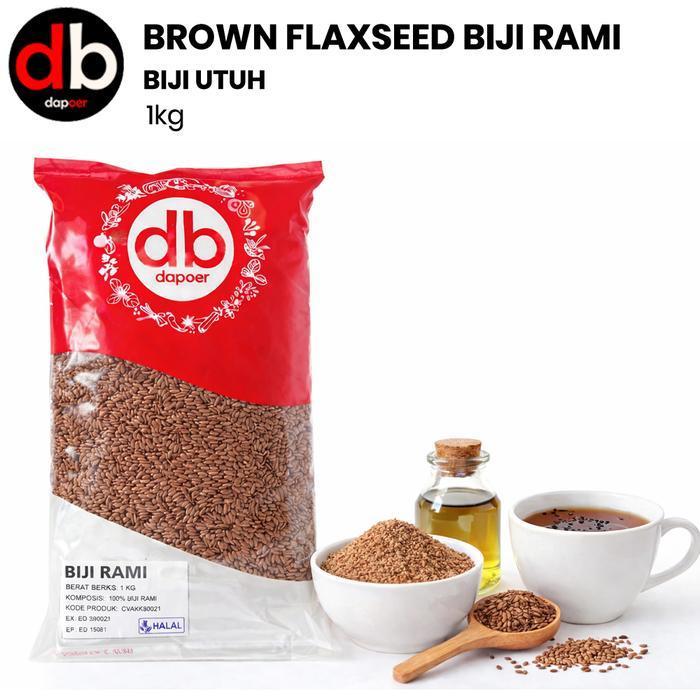 Brown Flaxseed 1kg | Biji Rami - 1kg Biji