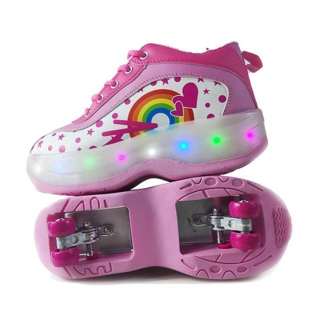 Sepatu Roda 4 Kick Roller Shoes