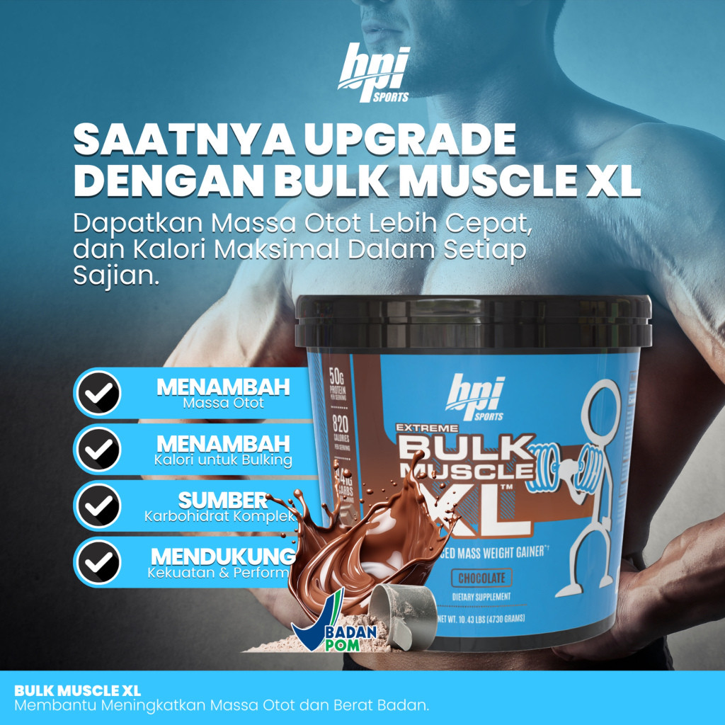 READY - BPI Sports Extreme Bulk Muscle XL 10 Lbs Weight Mass Gainer