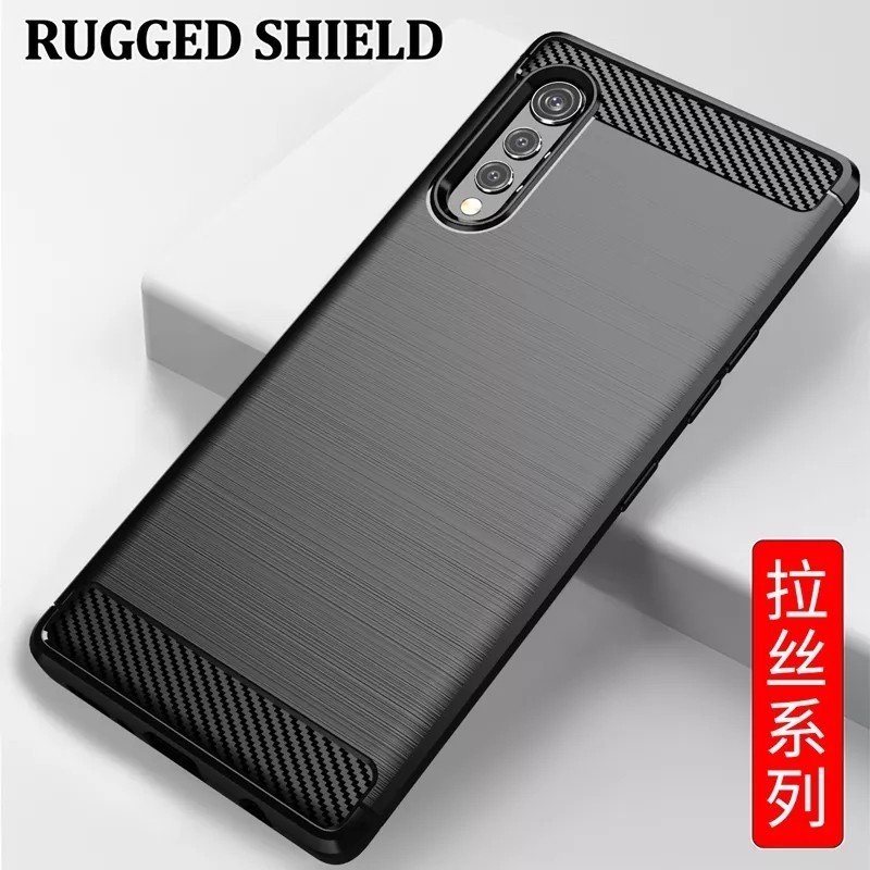 CASE LG VELVET 5G SLIM ARMOR RUGGED CARBON CASE